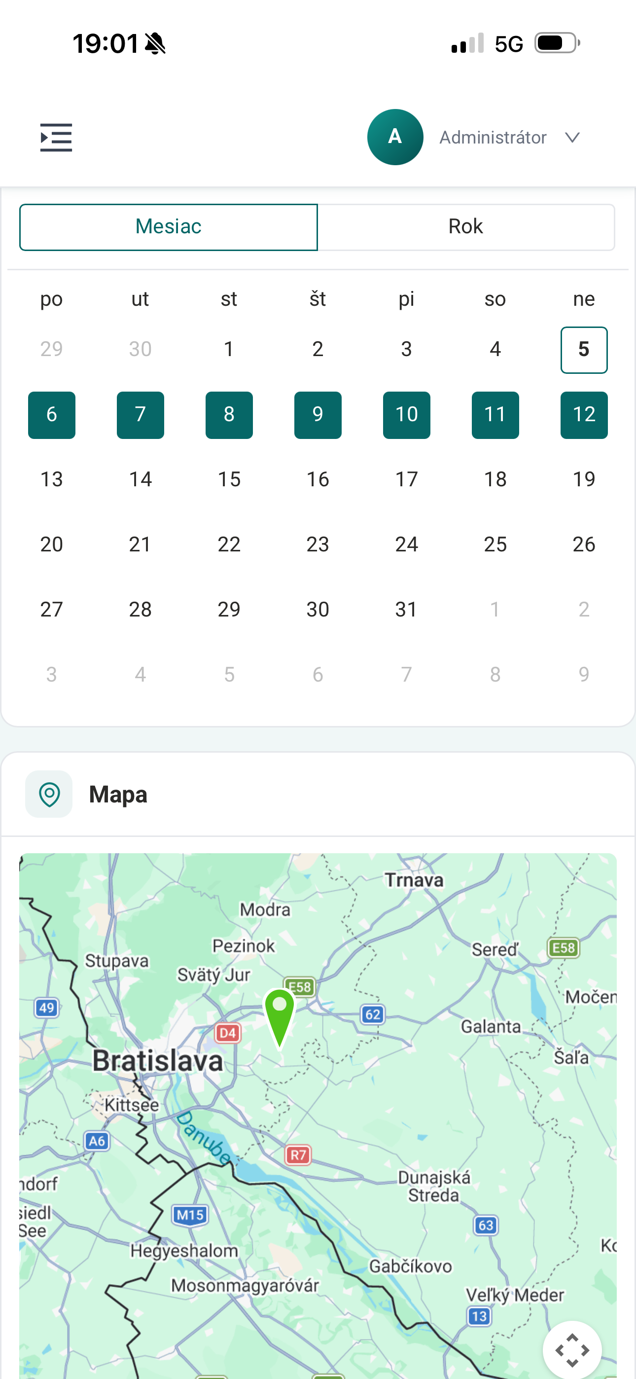 Mobilná aplikácia technika